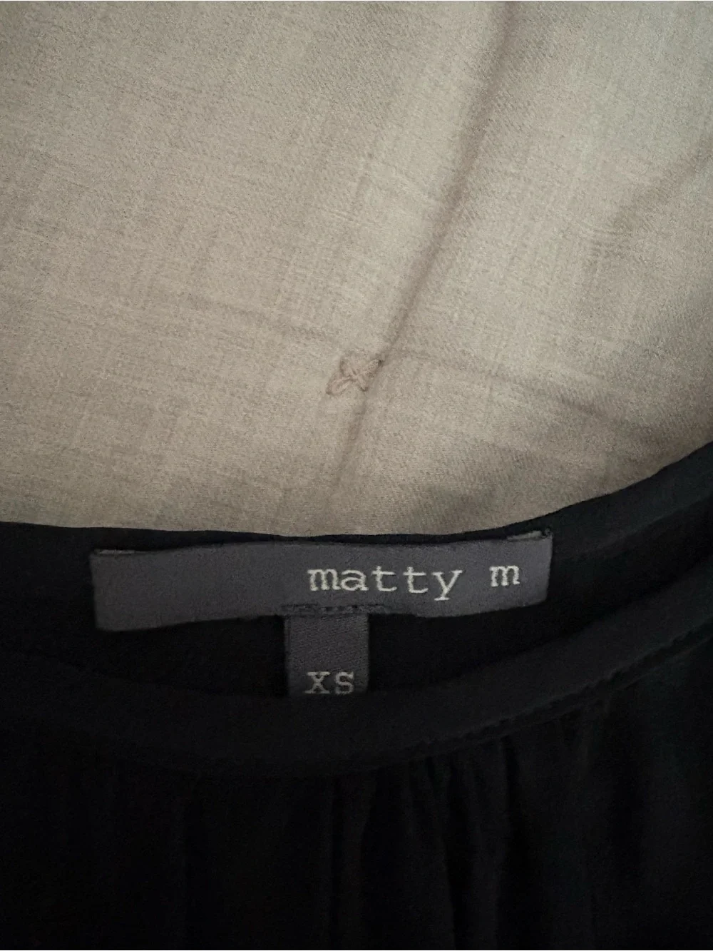 Matty M Black and White Ruffle-Trim Spaghetti Strap Kids Dress